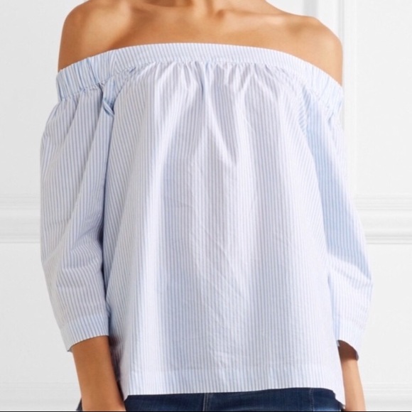 Madewell top worn 1x blue and white - Picture 4 of 7
